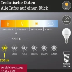 Standard 230V - LED Tropfen 3er-Set