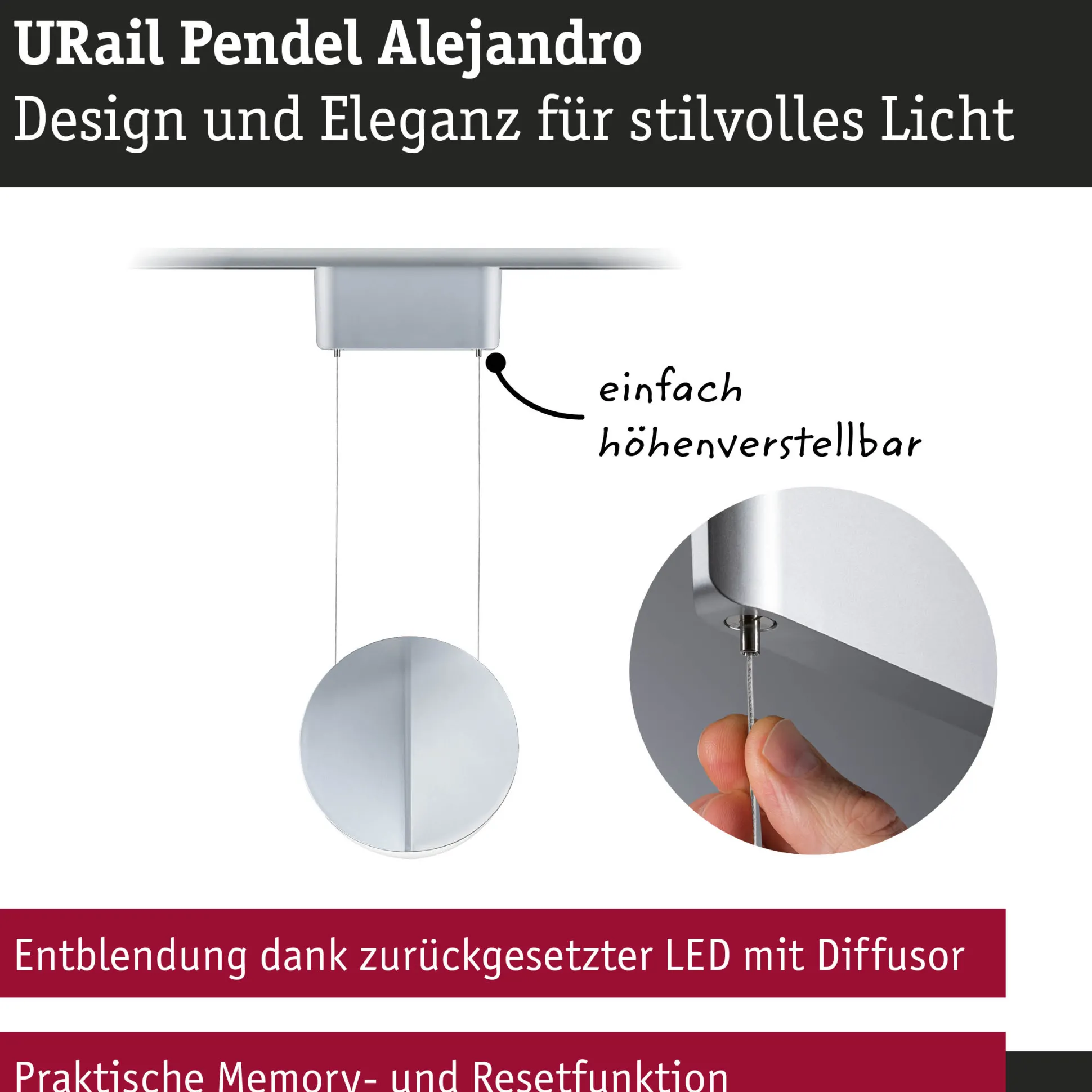 URail Pendel 3-Step-Dim - Alejandro