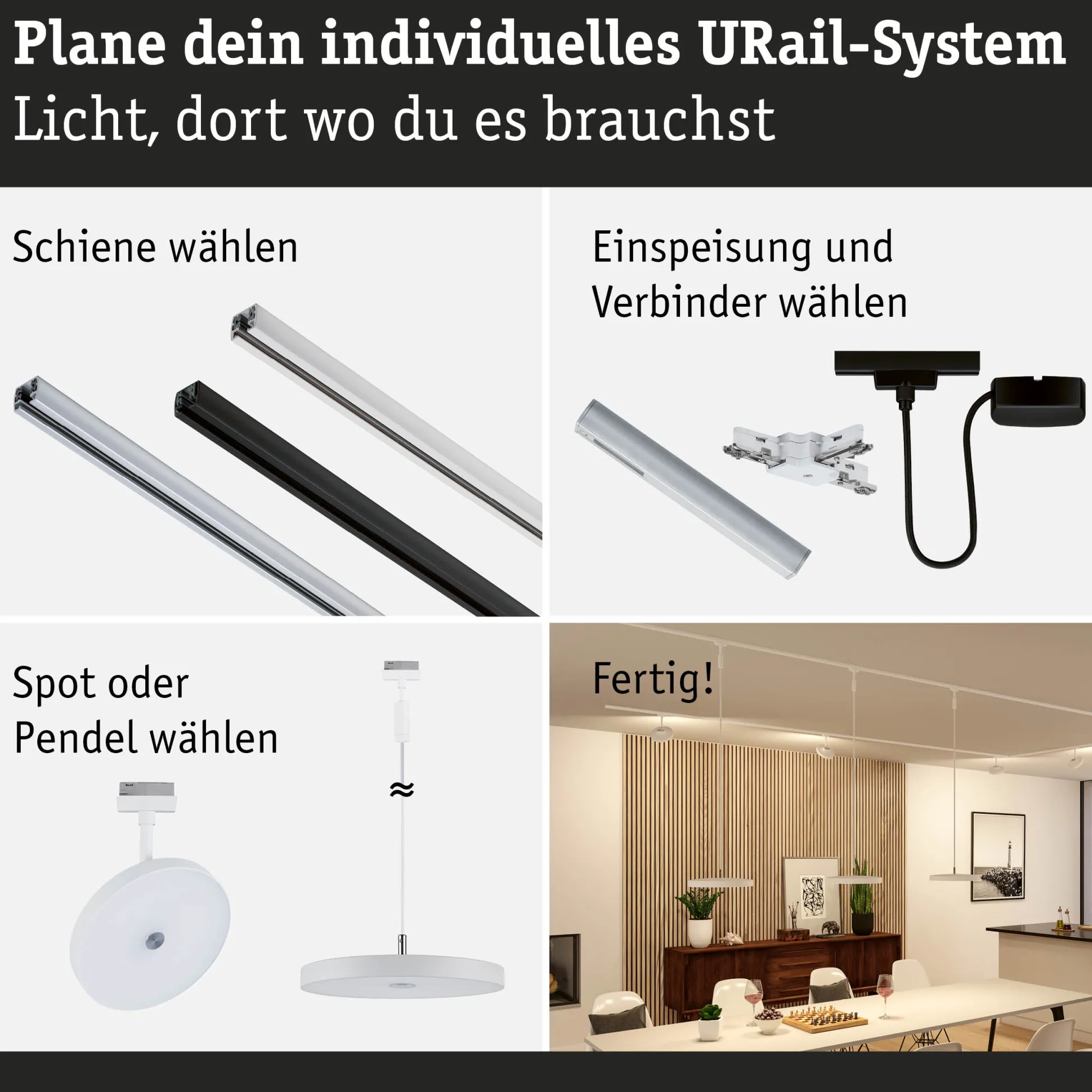 URail Pendel 3-Step-Dim - Hildor