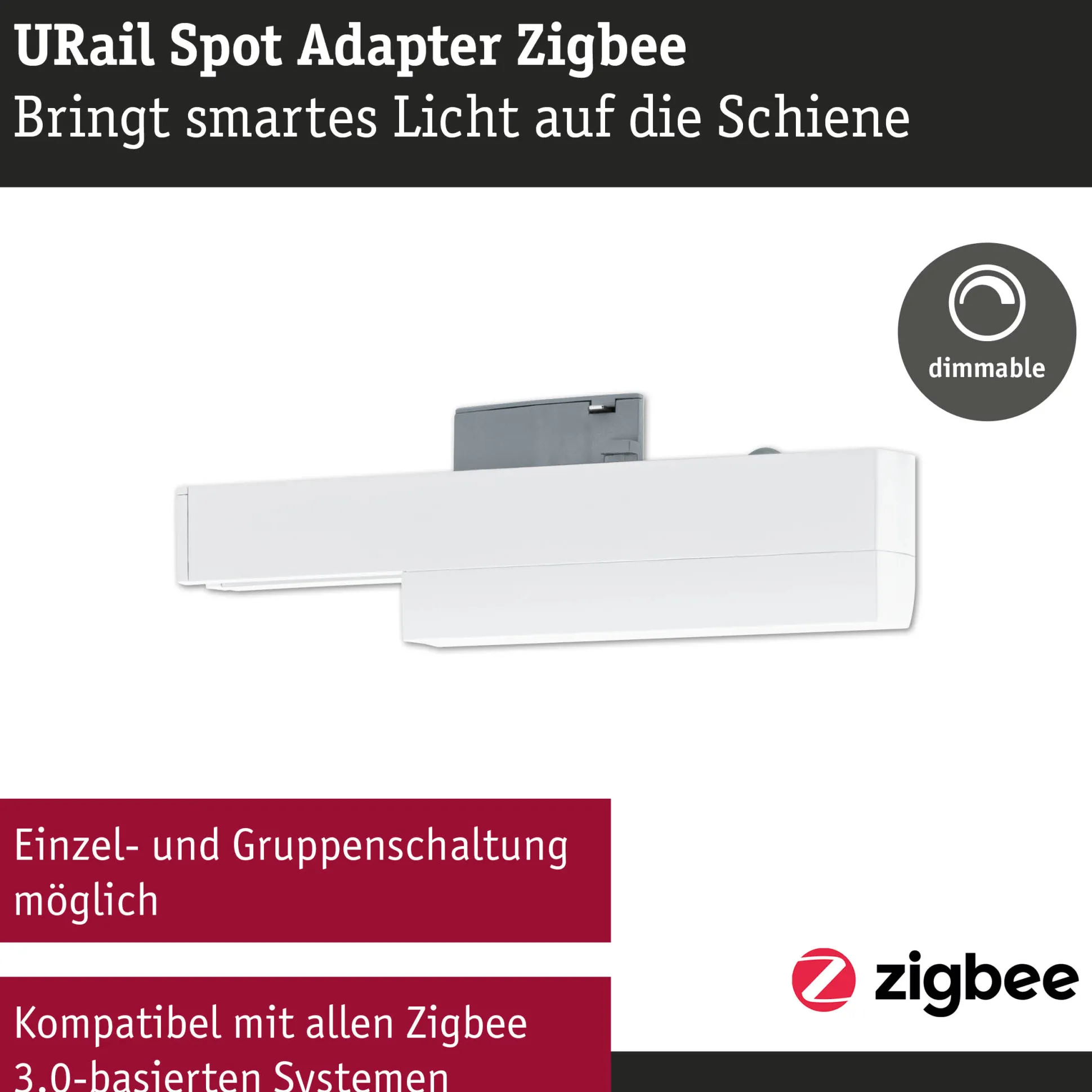 URail Schienenadapter Smart Home Zigbee 3.0 - URail Schienenadapter Smart Home Zigbee 3.0