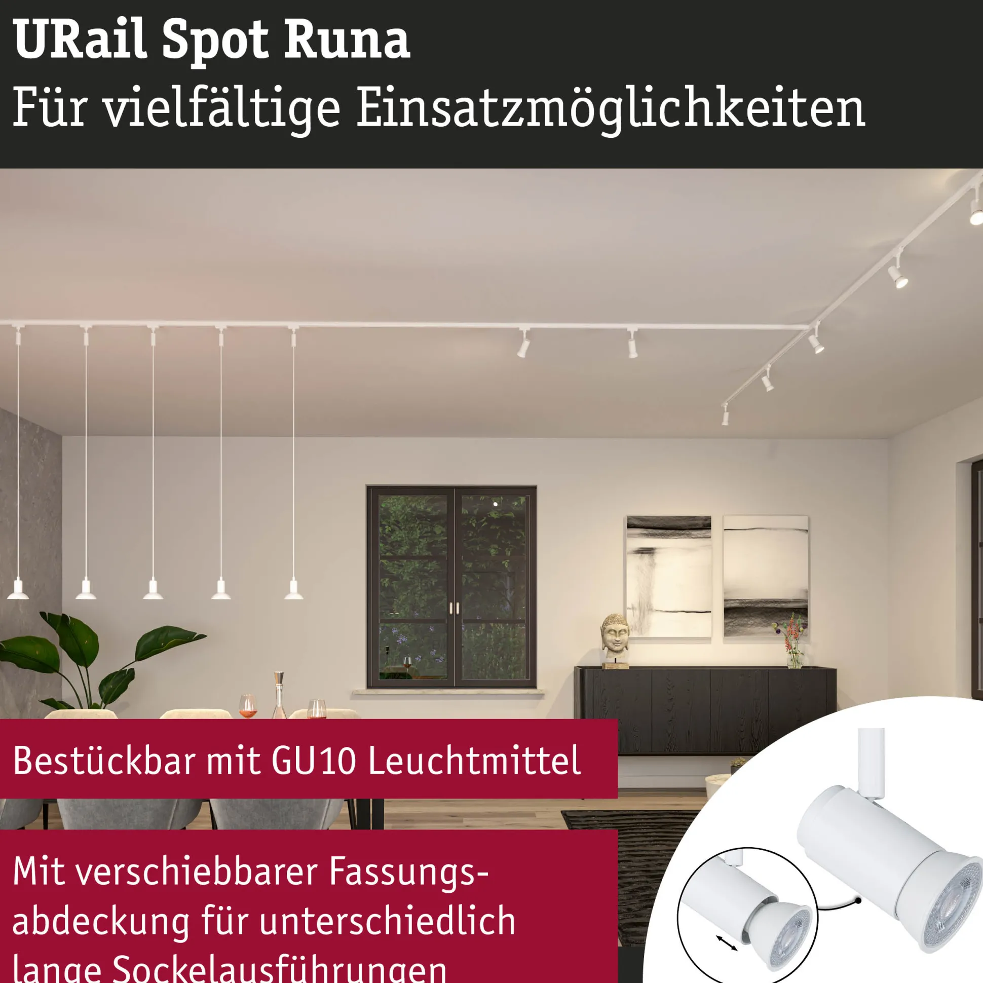 URail Schienenspot - Runa Einzelspot