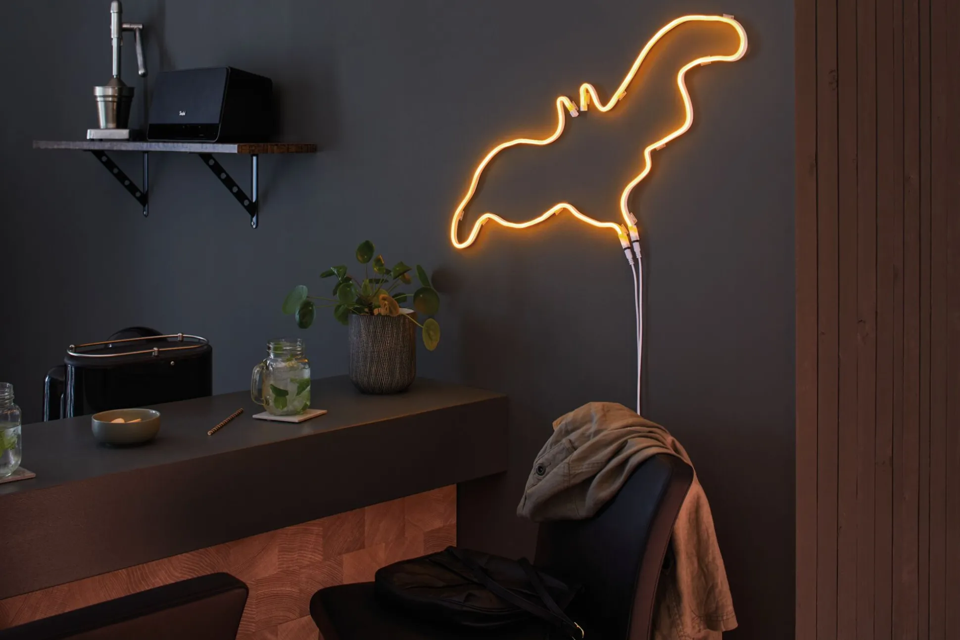 USB LED Strip - Neon Colorflex Farbset Blau,Grün, Orange, Pink