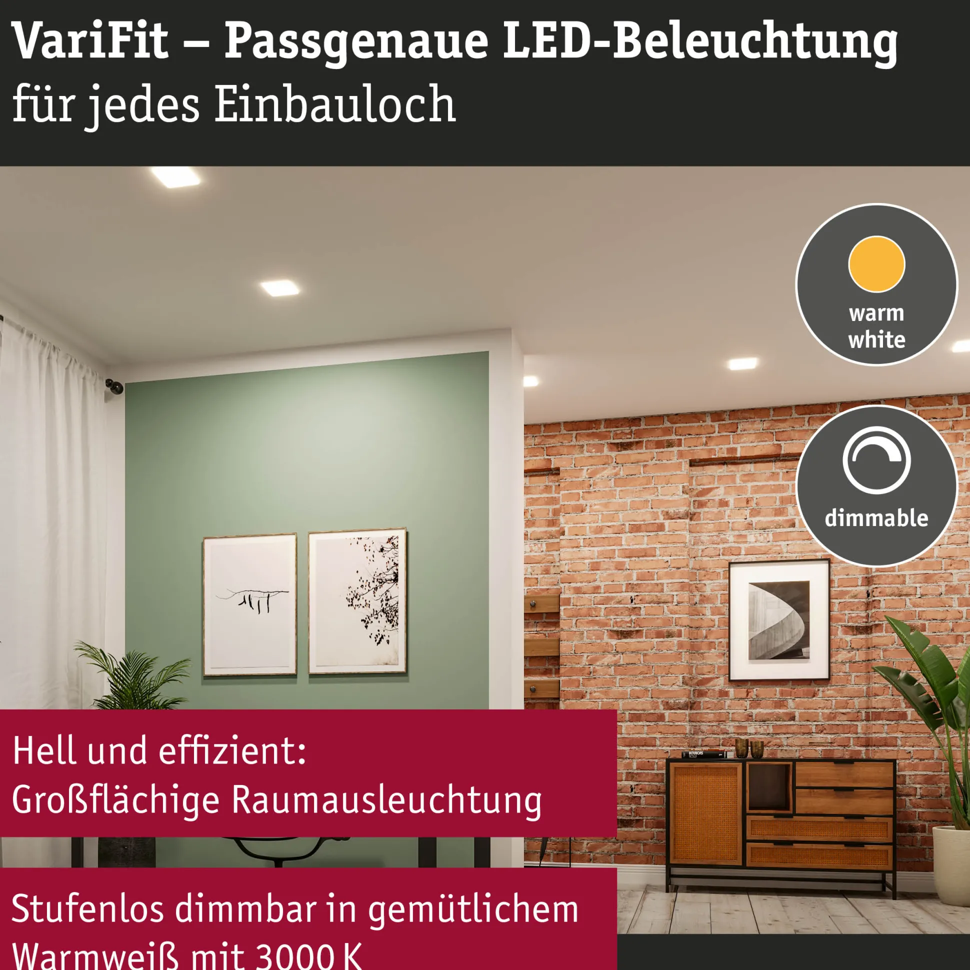 VariFit LED Einbaupanel - Veluna Edge