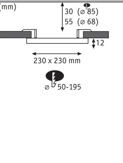 VariFit LED Einbaupanel 3-Step-Dim - Areo