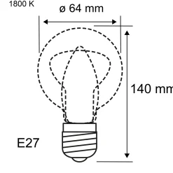 Vintage Edition Standard 230V - LED Kolben ST64 E27