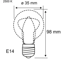 Vintage Edition Standard 230V - LED Kerze gedrehtes Glas